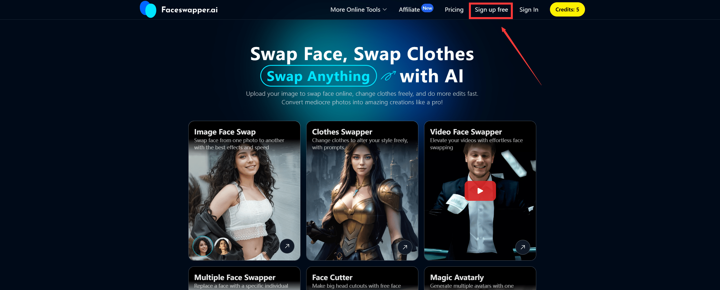 Faceswapper.ai 注册步骤一